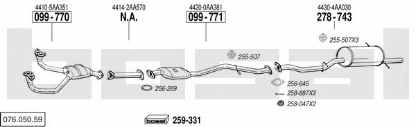  076.050.59 Exhaust system 07605059