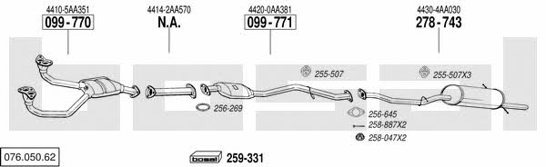  076.050.62 Exhaust system 07605062