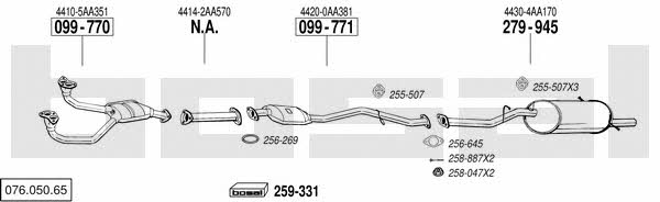Bosal 076.050.65 Exhaust system 07605065