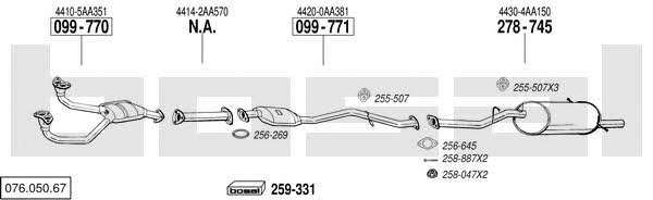 Bosal 076.050.67 Exhaust system 07605067