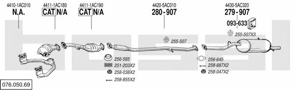 07605069 Bosal Exhaust system
