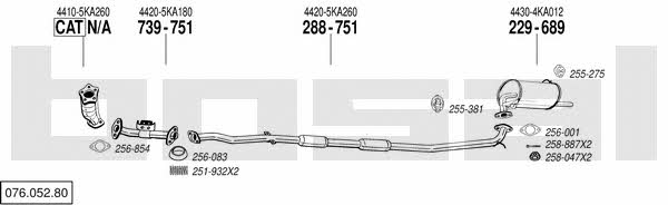 Bosal 076.052.80 Exhaust system 07605280