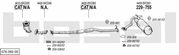  076.082.00 Exhaust system 07608200