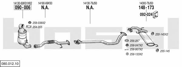  080.012.10 Exhaust system 08001210