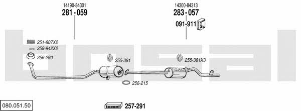 08005150 Bosal Exhaust system