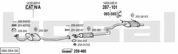 08005400 Bosal Exhaust system