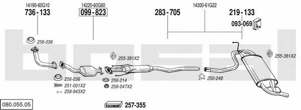  080.055.05 Exhaust system 08005505