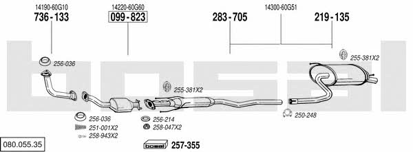  080.055.35 Exhaust system 08005535