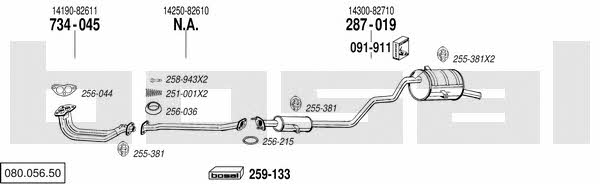 08005650 Bosal Exhaust system
