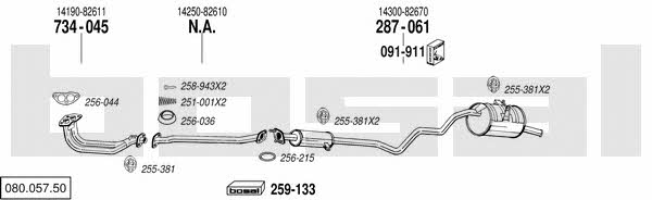 08005750 Bosal Exhaust system