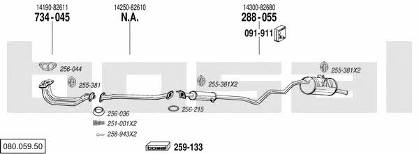 08005950 Bosal Exhaust system