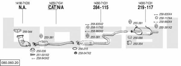  080.060.20 Exhaust system 08006020