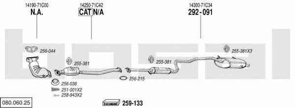  080.060.25 Exhaust system 08006025