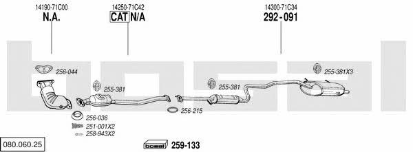 08006025 Bosal Exhaust system