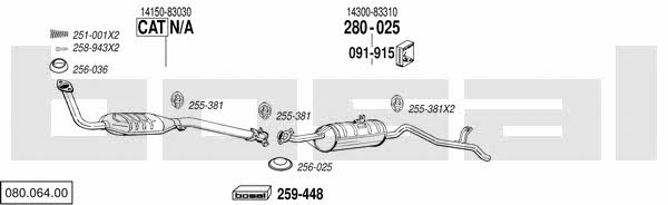 Bosal 080.064.00 Exhaust system 08006400