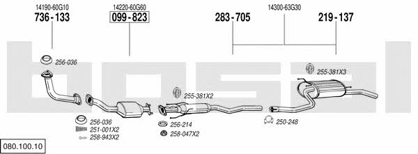  080.100.10 Exhaust system 08010010