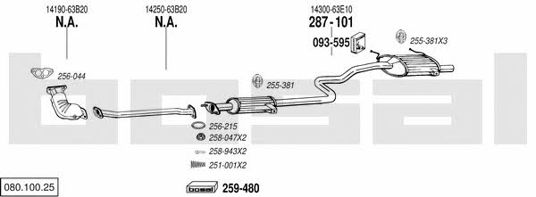 08010025 Bosal Exhaust system
