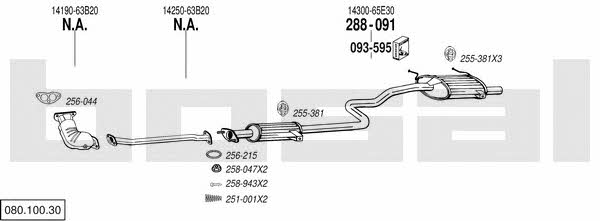 08010030 Bosal Exhaust system