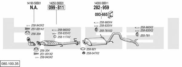  080.100.35 Exhaust system 08010035