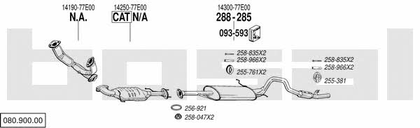 08090000 Bosal Exhaust system