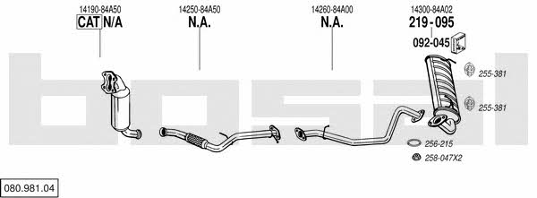 08098104 Bosal Exhaust system