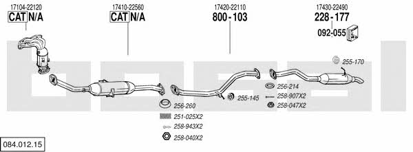 08401215 Bosal Exhaust system