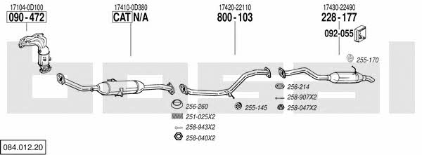 08401220 Bosal Exhaust system