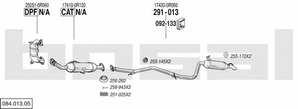  084.013.05 Exhaust system 08401305
