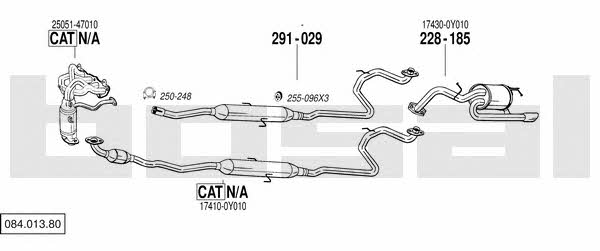 Bosal 084.013.80 Exhaust system 08401380 08401380 Bosal Exhaust system