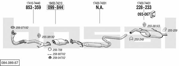 Bosal 084.089.67 Exhaust system 08408967