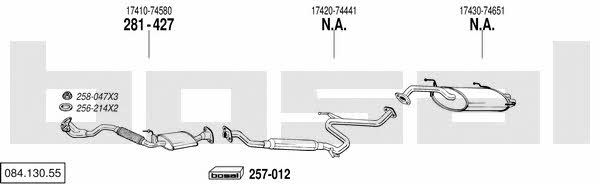  084.130.55 Exhaust system 08413055