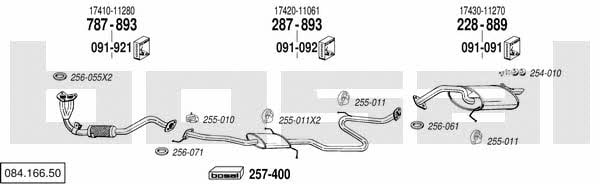 Bosal 084.166.50 Exhaust system 08416650