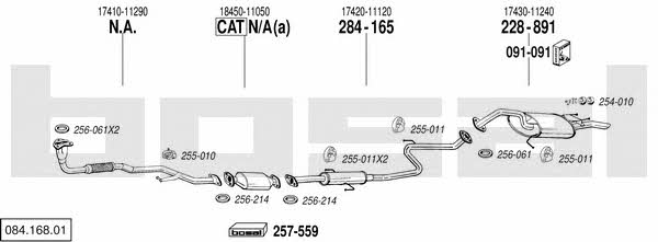  084.168.01 Exhaust system 08416801