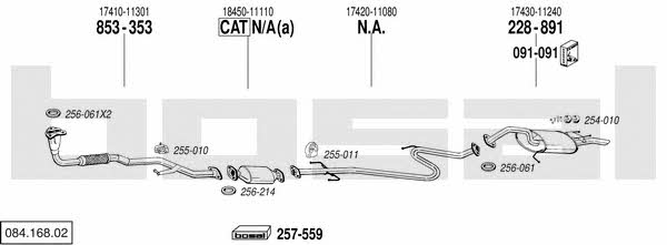 Bosal 084.168.02 Exhaust system 08416802