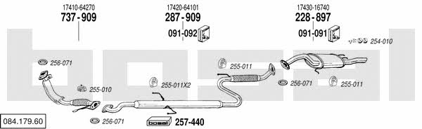 Bosal 084.179.60 Exhaust system 08417960