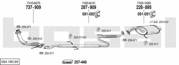  084.180.60 Exhaust system 08418060