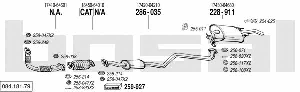  084.181.79 Exhaust system 08418179