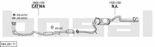 Bosal 084.281.71 Exhaust system 08428171 08428171 Bosal Exhaust system