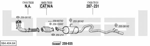 Bosal 084.404.64 Exhaust system 08440464