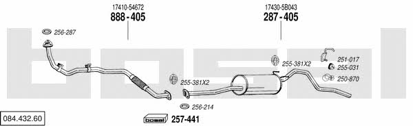 Bosal 084.432.60 Exhaust system 08443260