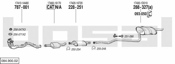 Bosal 084.900.02 Exhaust system 08490002