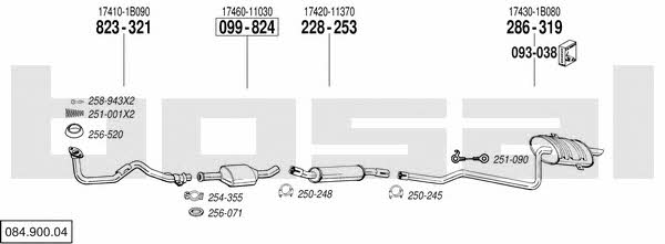  084.900.04 Exhaust system 08490004