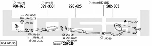  084.900.53 Exhaust system 08490053