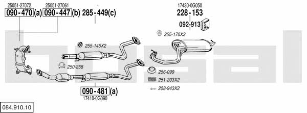 Bosal 084.910.10 Exhaust system 08491010