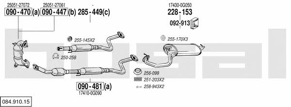 Bosal 084.910.15 Exhaust system 08491015