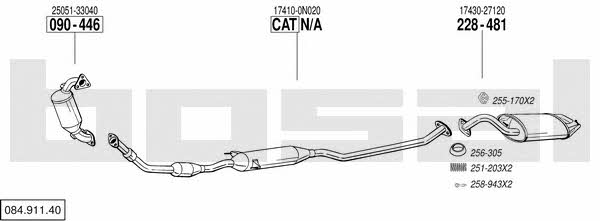 08491140 Bosal Exhaust system