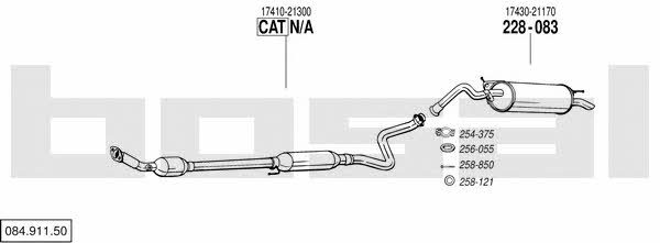  084.911.50 Exhaust system 08491150