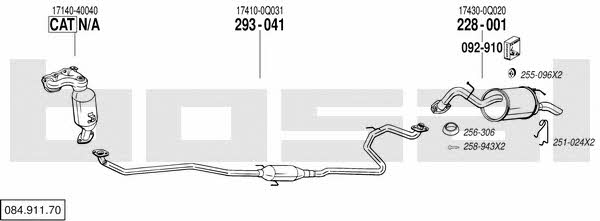 Bosal 084.911.70 Exhaust system 08491170