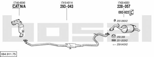  084.911.75 Exhaust system 08491175