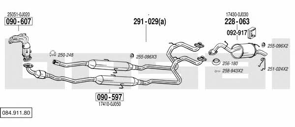 Bosal 084.911.80 Exhaust system 08491180
